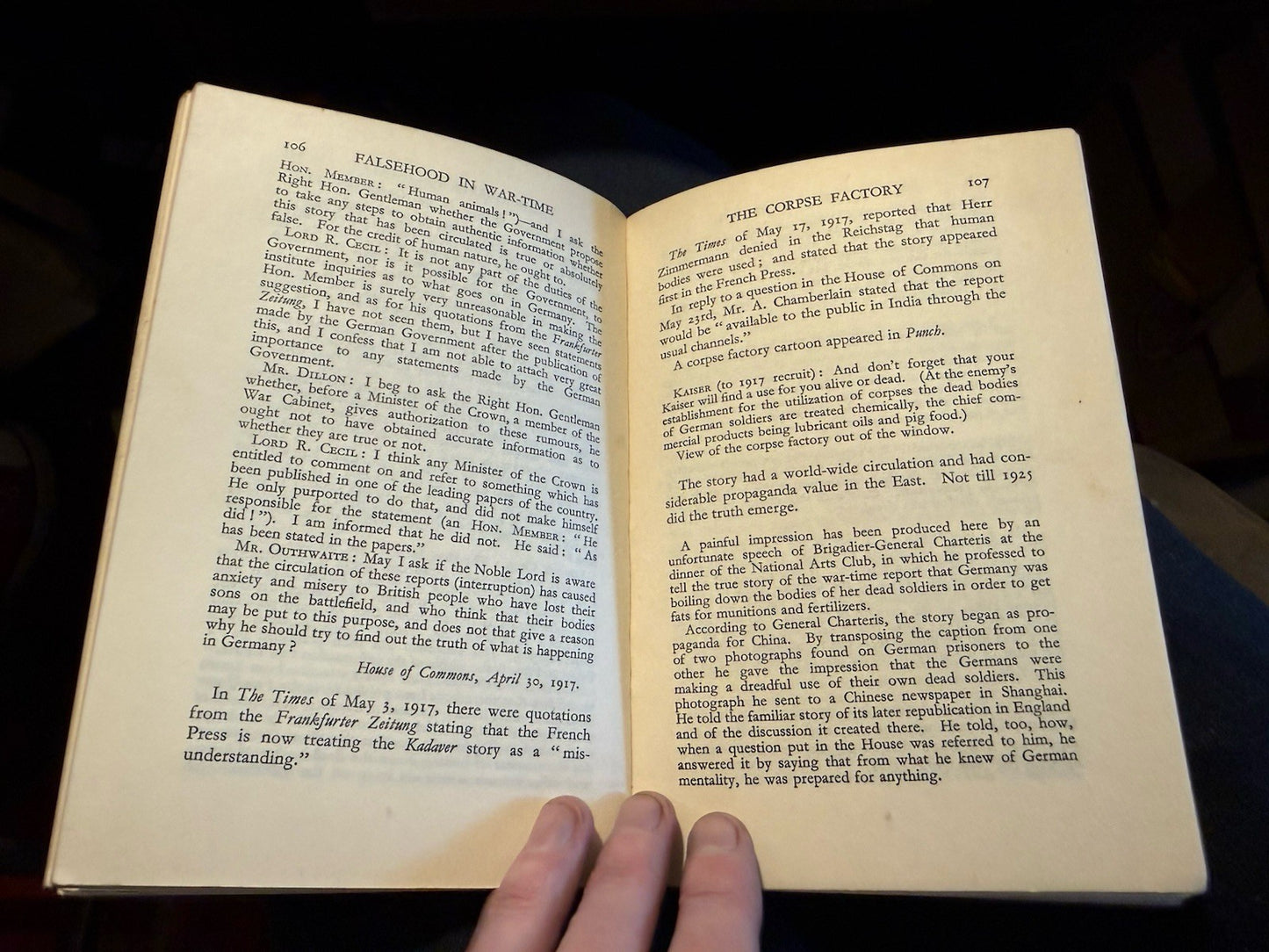 Arthur Ponsonby M.P. : Falsehood in War Time : Documented Lies : Propaganda