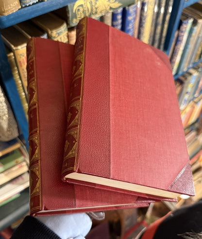 1894 Familiar Letters of Sir Walter Scott (2 Vols) Lovely Leather Bindings