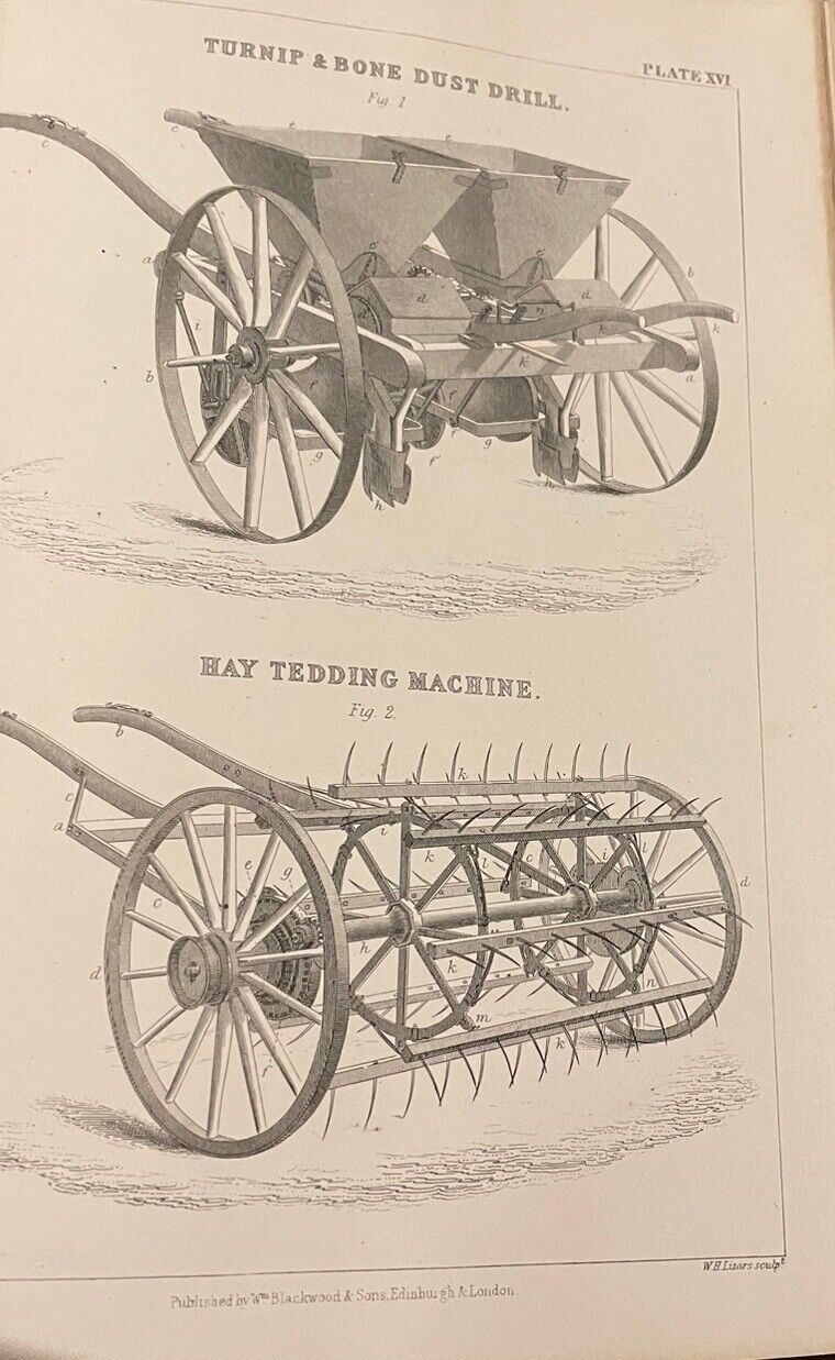 1858 The Book of Farm Implements & Machines : Farming Tools : Slight & Burn