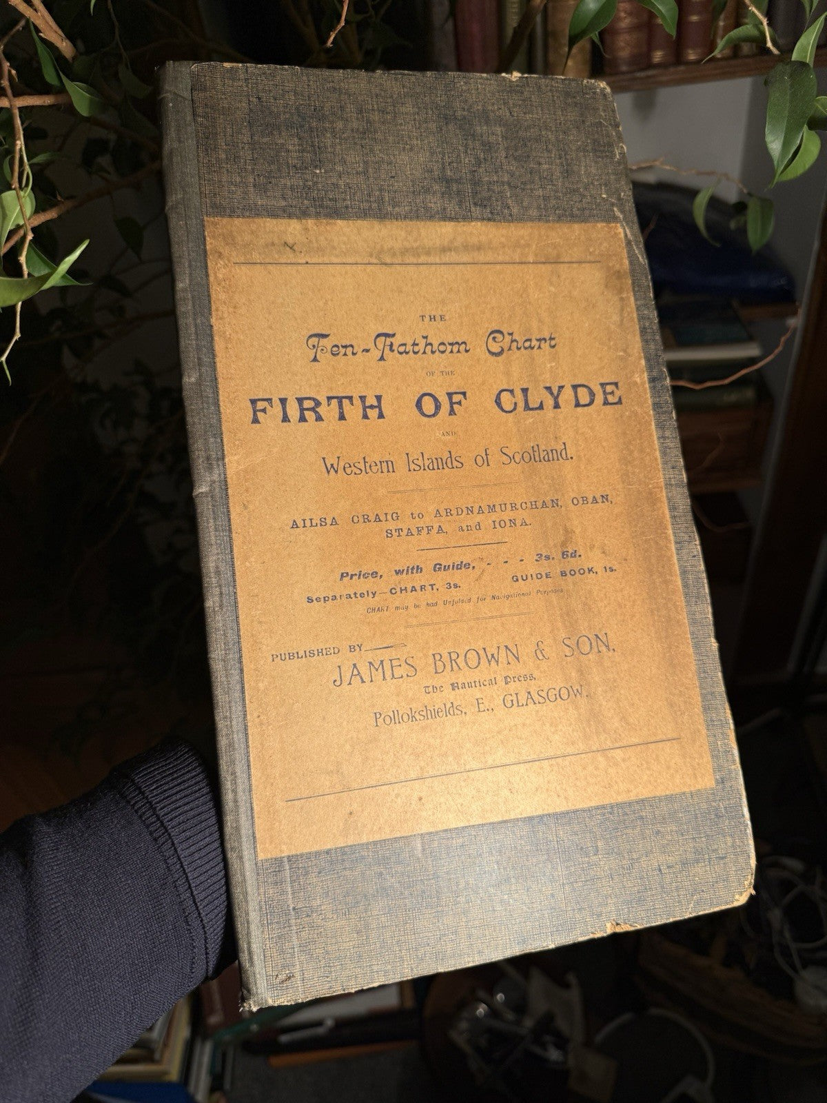 1905 Ten-Fathom Chart of the Firth of Clyde & Western Isles of Scotland : Map