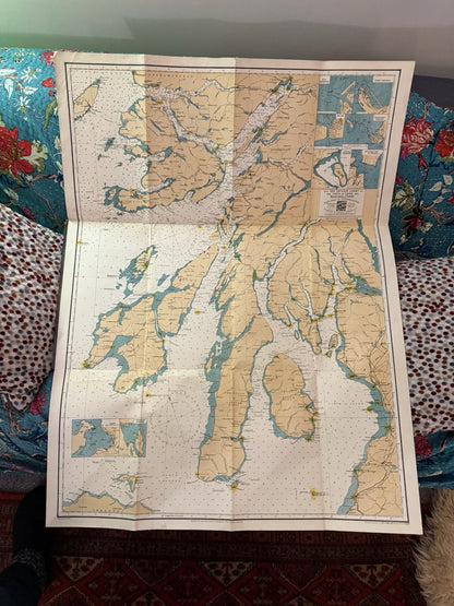 1905 Ten-Fathom Chart of the Firth of Clyde & Western Isles of Scotland : Map