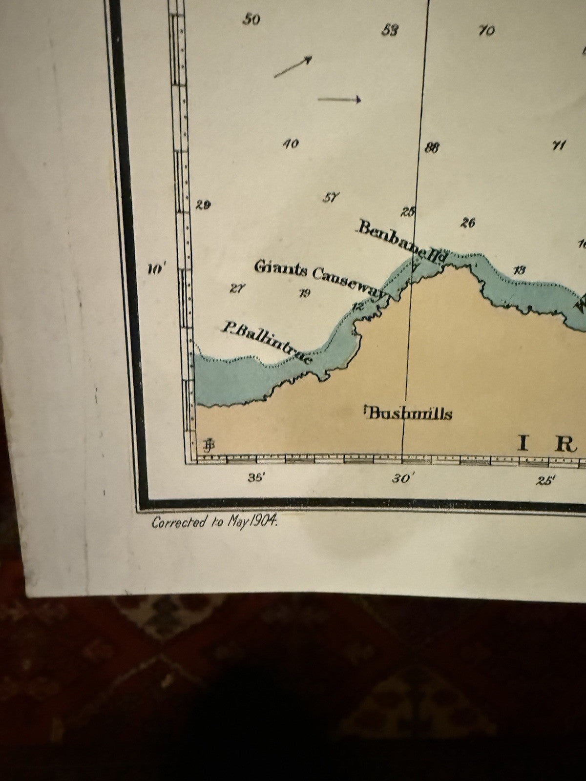 1905 Ten-Fathom Chart of the Firth of Clyde & Western Isles of Scotland : Map