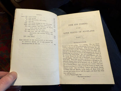 1854 Fish and Fishing in the Lone Glens of Scotland : Dr. Knox