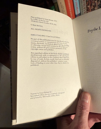 Matt McGinn : Fry the Little Fishes : 1st Edition 1975 (Scottish Song Writer)