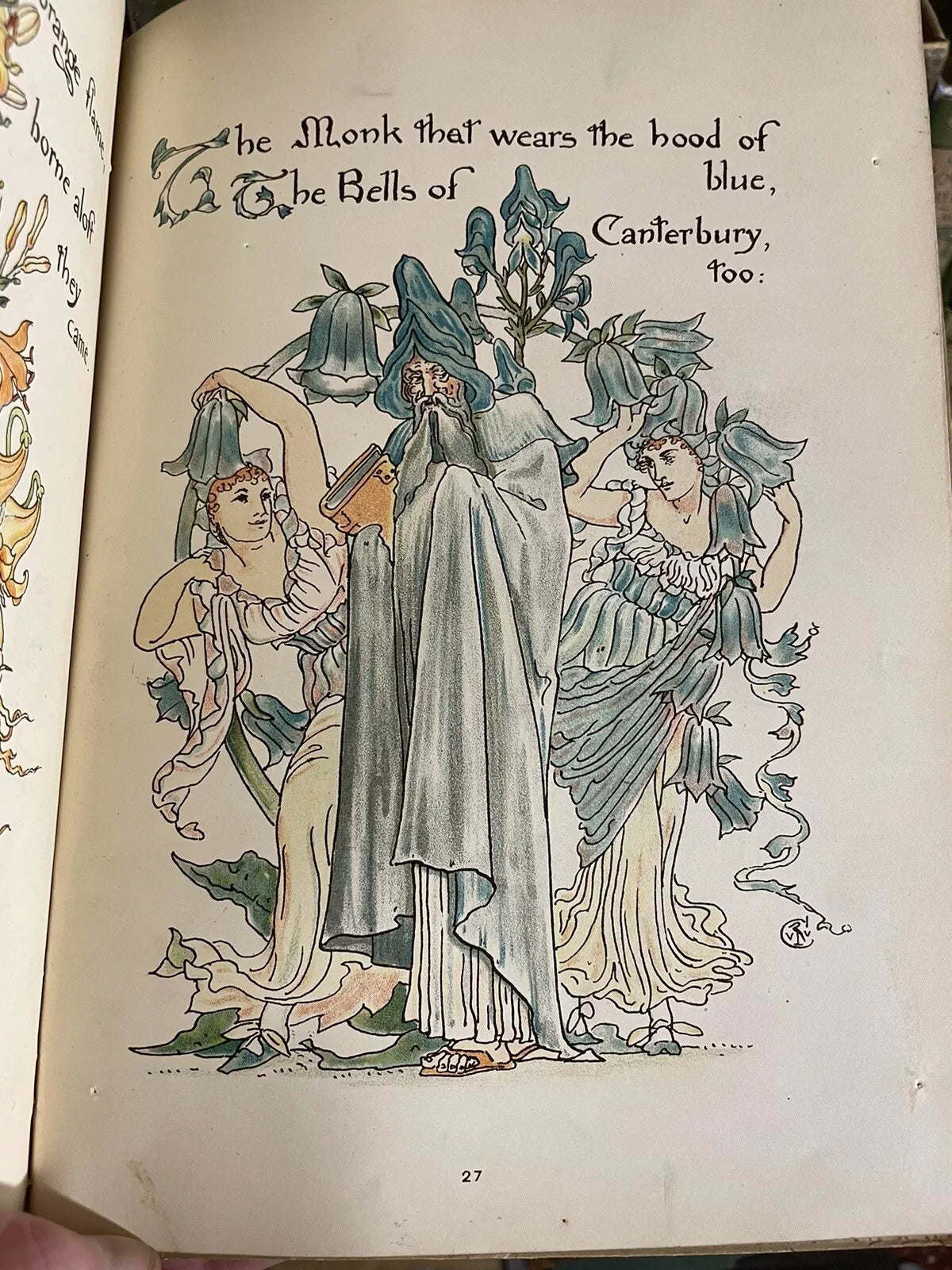 1899 Walter Crane : Flora's Feast a Masque of Flowers :Childrens Flower Book