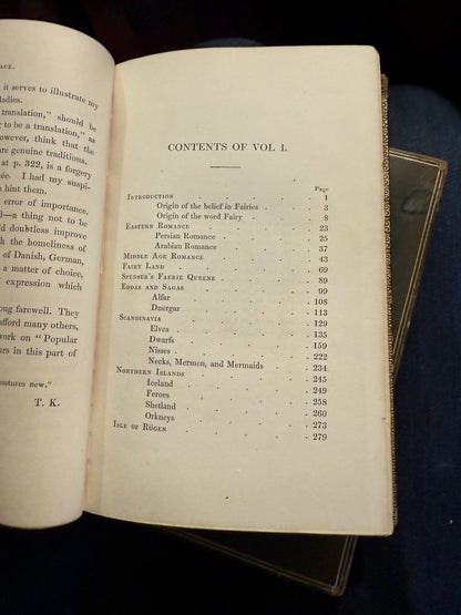 1833 The Fairy Mythology (2 Vols) Thomas Keightley : Fairies Elves Dwarfs