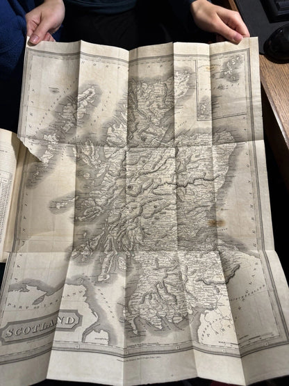 1832 The Gazetteer of Scotland : Robert & William Chambers : 2 Folding Maps