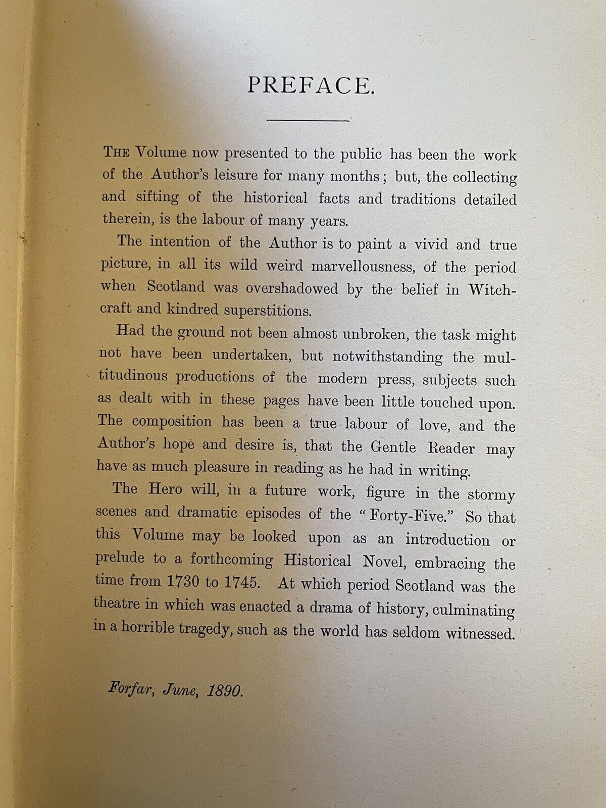 1891 A Mystical Historical Romance of Forfarshire : Alexander Lowson : Witches : Murder :Smuggling : Superstitions Folklore