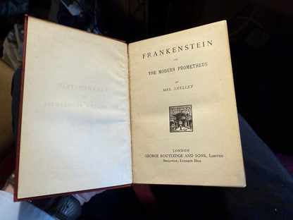 c1888 Frankenstein : Mary Wollstonecraft Shelley : Routledge Pocket Edition