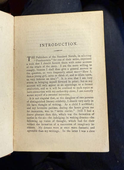 c1888 Frankenstein : Mary Wollstonecraft Shelley : Routledge Pocket Edition