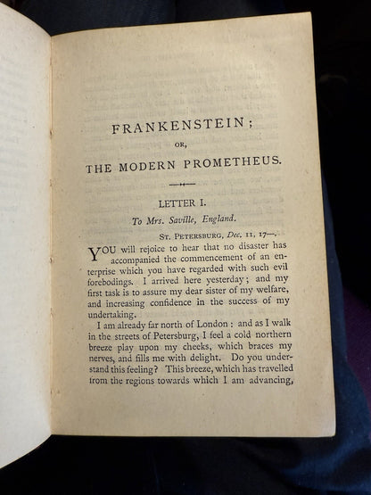 c1888 Frankenstein : Mary Wollstonecraft Shelley : Routledge Pocket Edition
