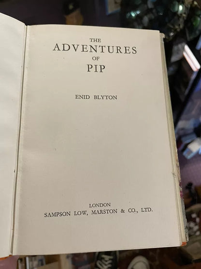 Enid Blyton Book : The Adventures of Pip : First Edition in Dust Jacket 1948