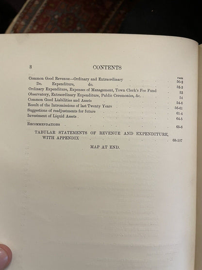 1905 Report on the Common Good of the City of Edinburgh : Property Lands etc