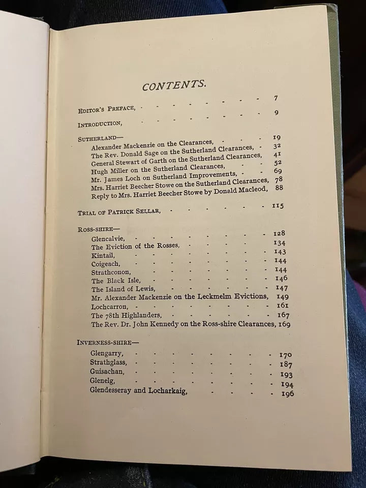 Mackenzie's History of the Highland Clearances, Scotland : The Hebrides etc