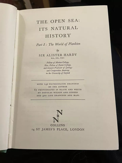 New Naturalist (NN) No 34 & 37 : The Open Sea : Sir Alister Hardy