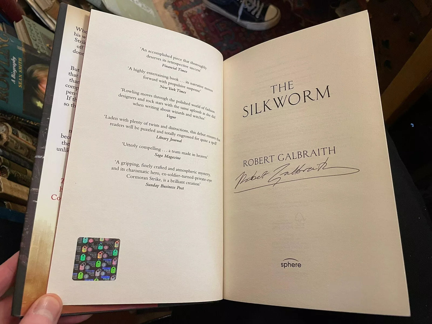 Robert Galbraith (J.K. Rowling) Silkworm : Signed 1st/1st Edition