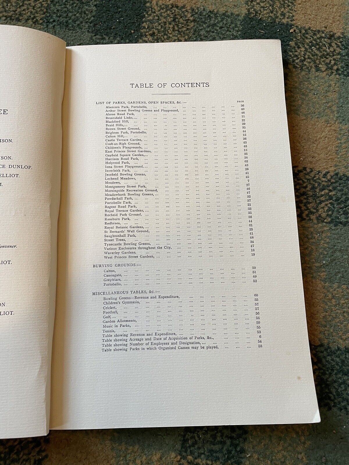 City of Edinburgh Report Public Parks Gardens 1914 : Town Planning Scotland