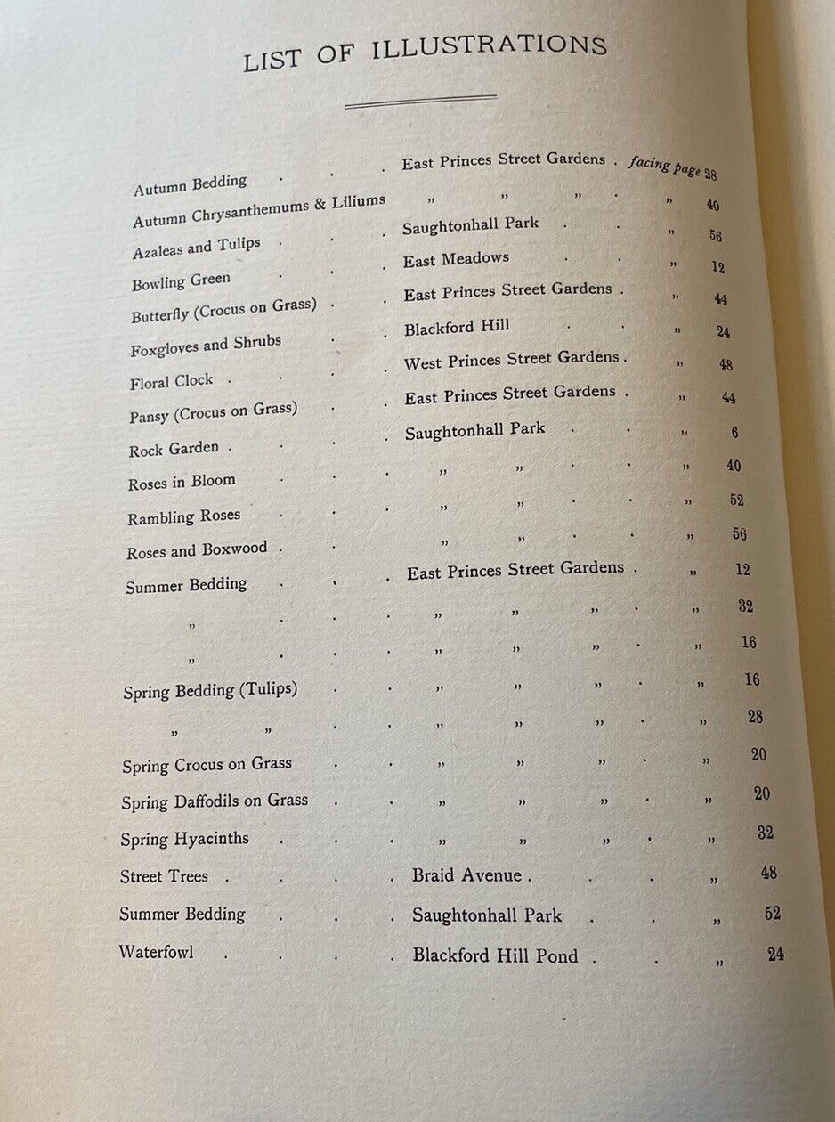 City of Edinburgh Report Public Parks Gardens 1914 : Town Planning Scotland