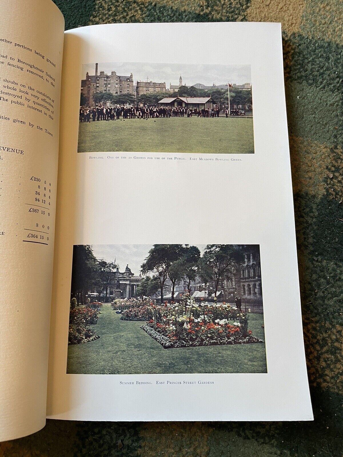 City of Edinburgh Report Public Parks Gardens 1914 : Town Planning Scotland