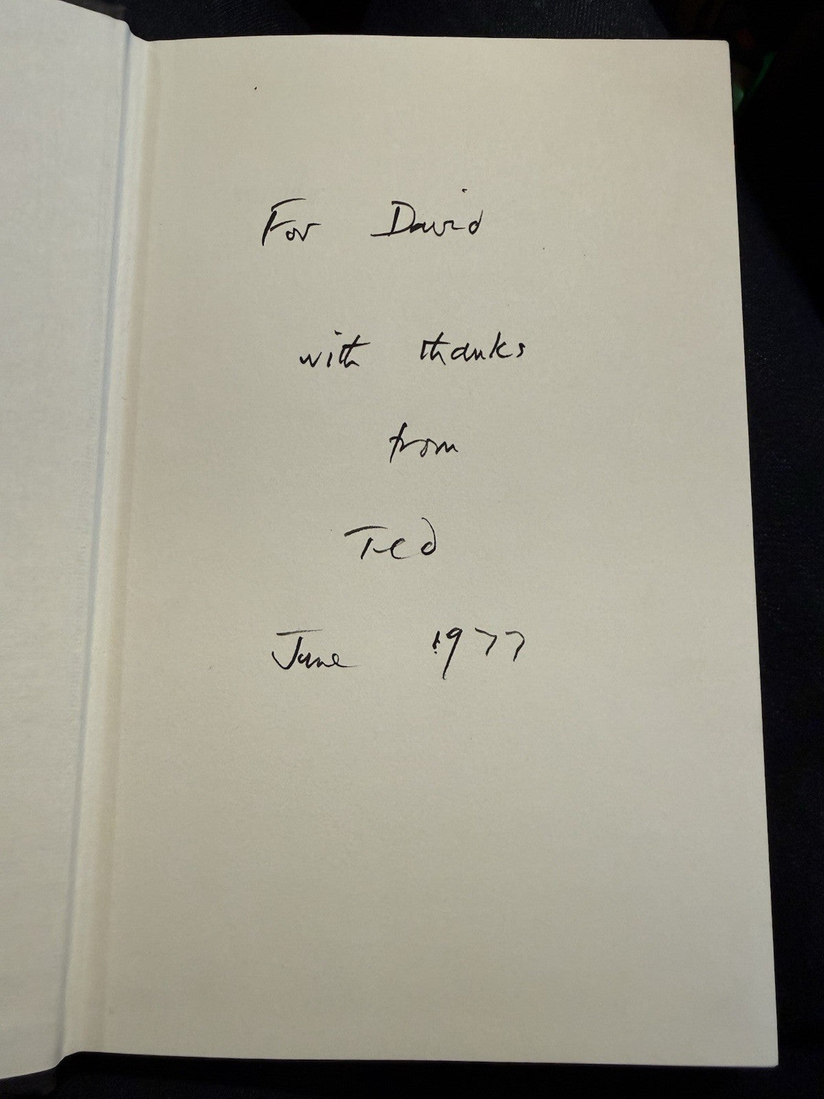 Ted Hughes : Gaudete : First Edition Inscribed by the Author 1977