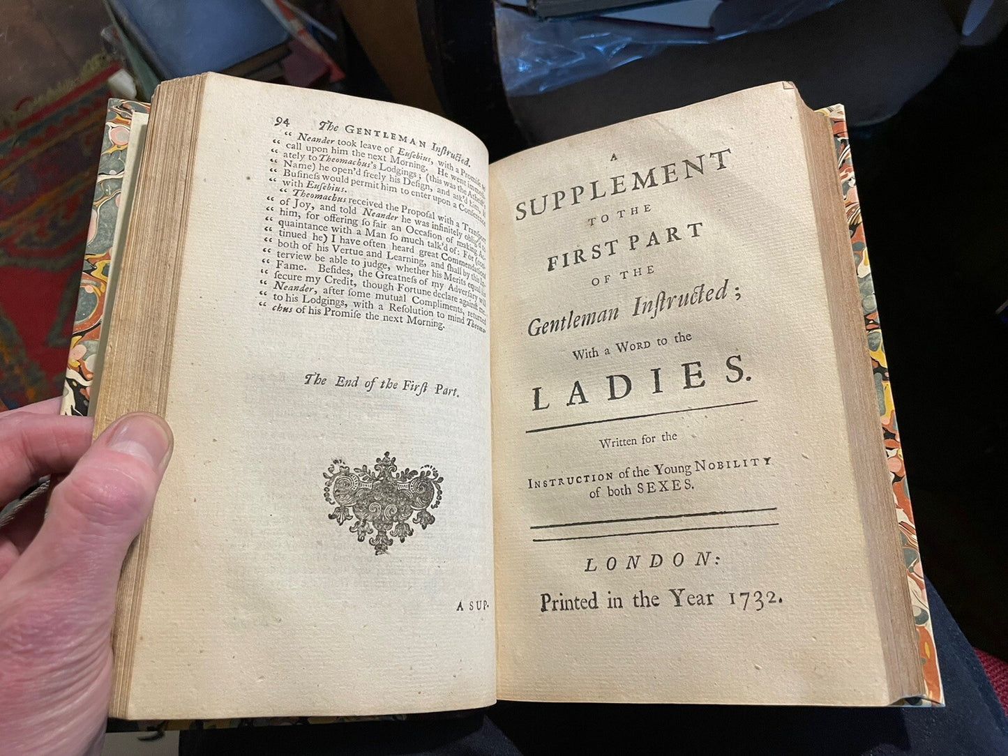 1732 Gentleman Instructed in the Conduct of a Virtuous and Happy Life