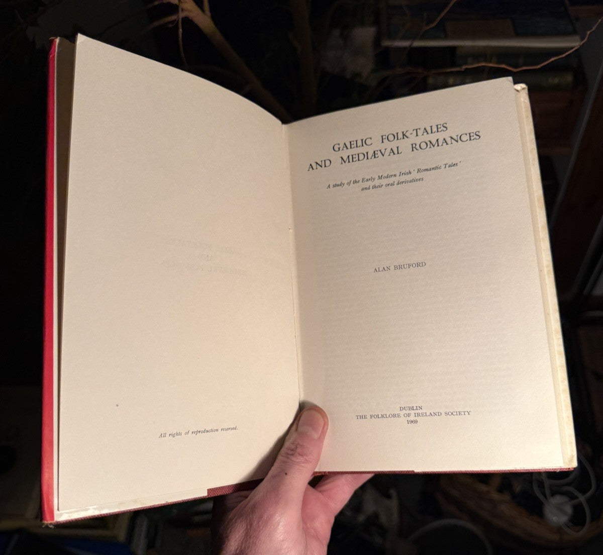 1969 Gaelic Folk-Tales : Mediæval Romances : Irish Folklore Interest : Bruford