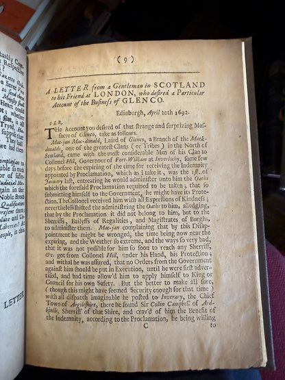 1695 Gallienus Redivivus : Masacre of Glencoe : Scottish Jacobites History