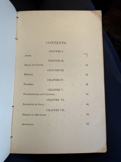 1887 Reminiscences of Golf on St Andrews Links : James Balfour : Scarce Golfing