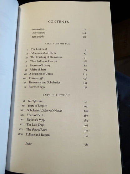 Gemistos Plethon: Last Of The Hellenes : C. Woodhouse Oxford 2000 - Hardback