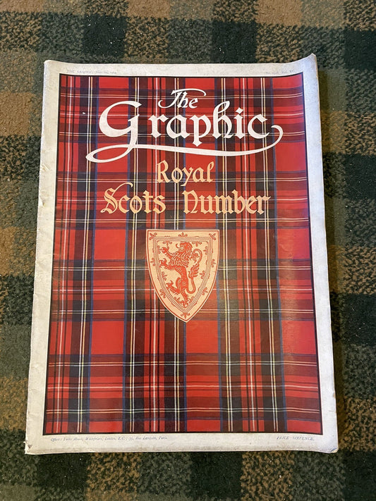 1914 The Graphic Magazine : Royal Scots Number : Joseph Chamberlain