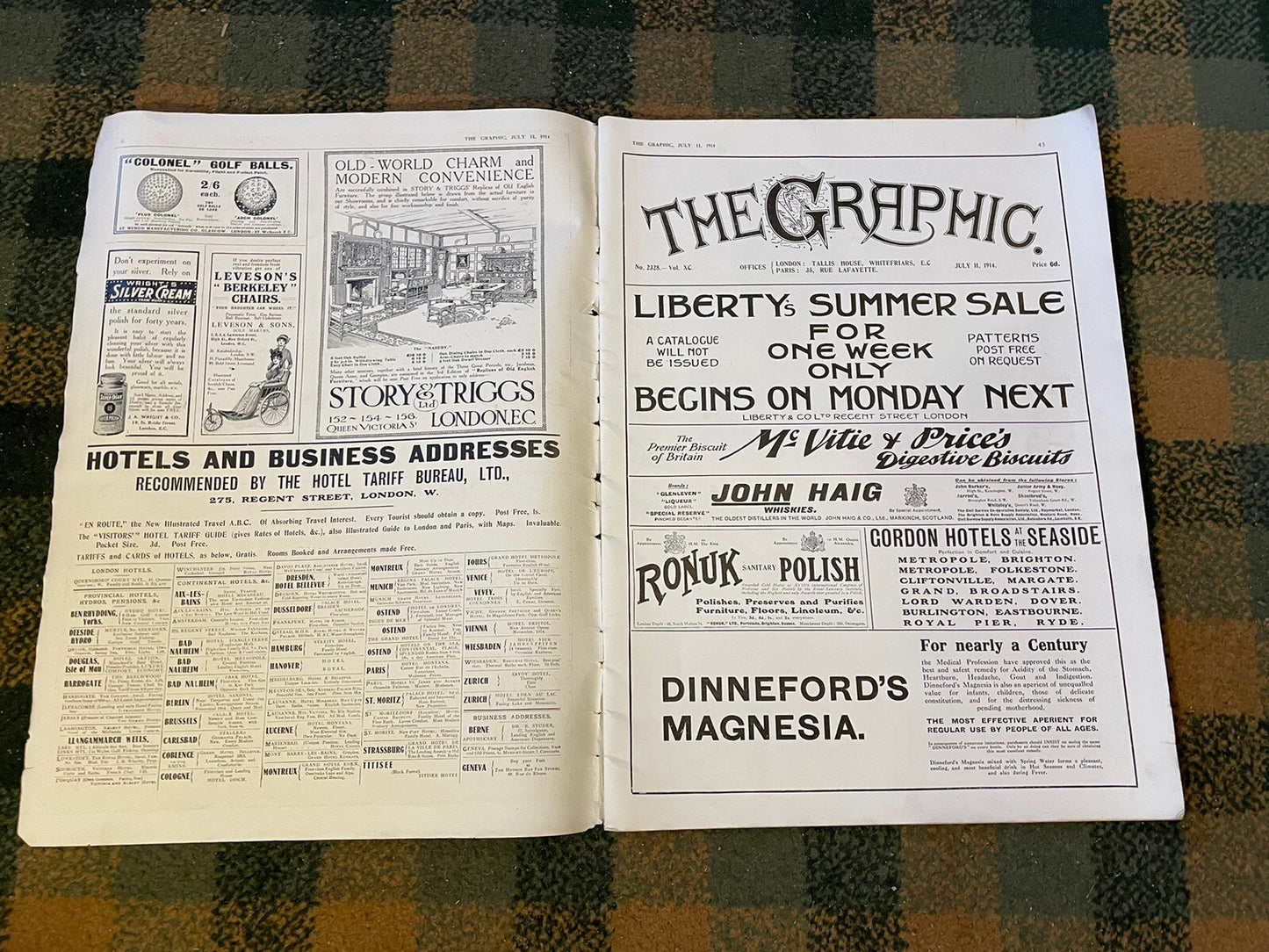 1914 The Graphic Magazine : Royal Scots Number : Joseph Chamberlain