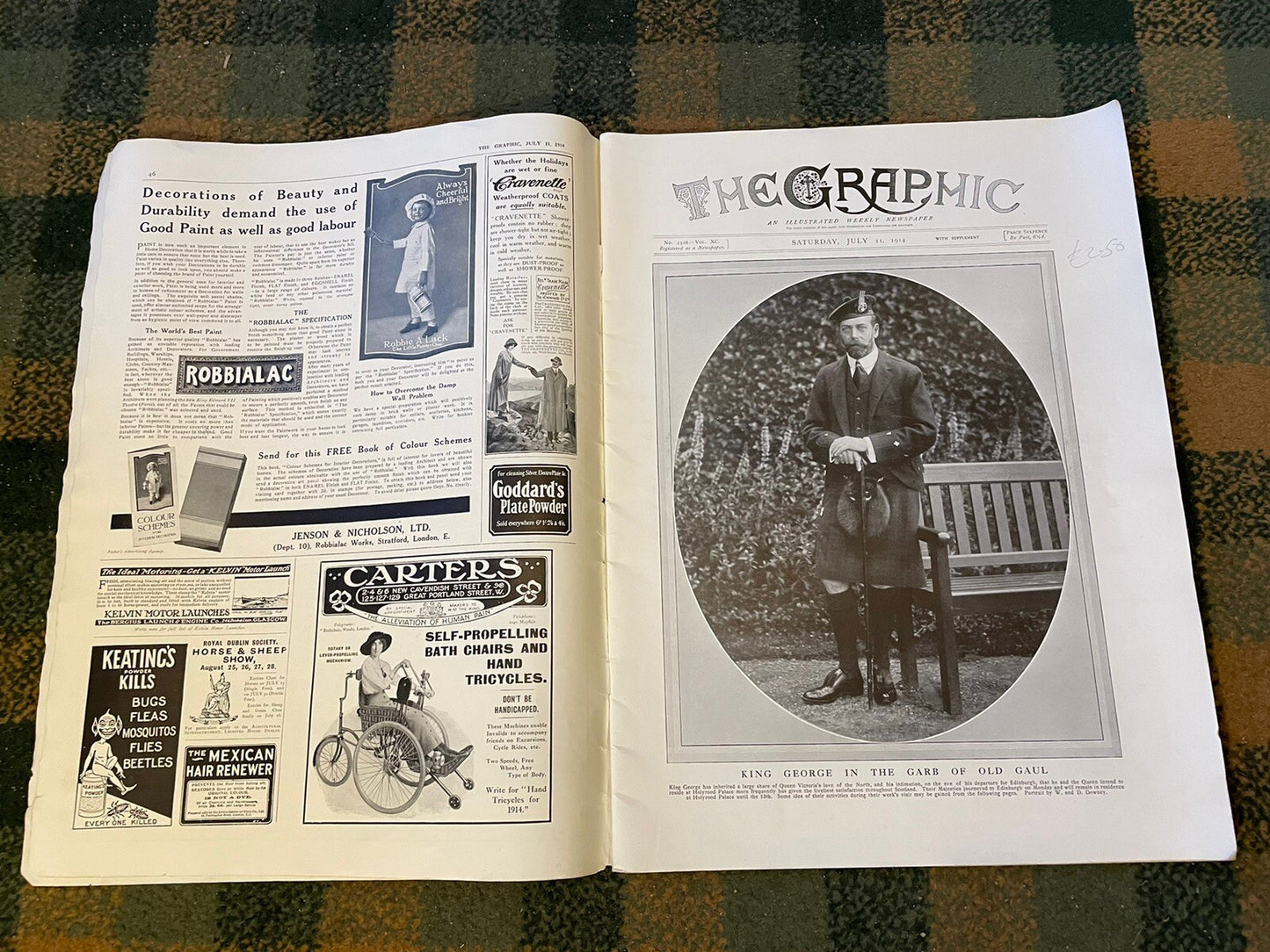 1914 The Graphic Magazine : Royal Scots Number : Joseph Chamberlain