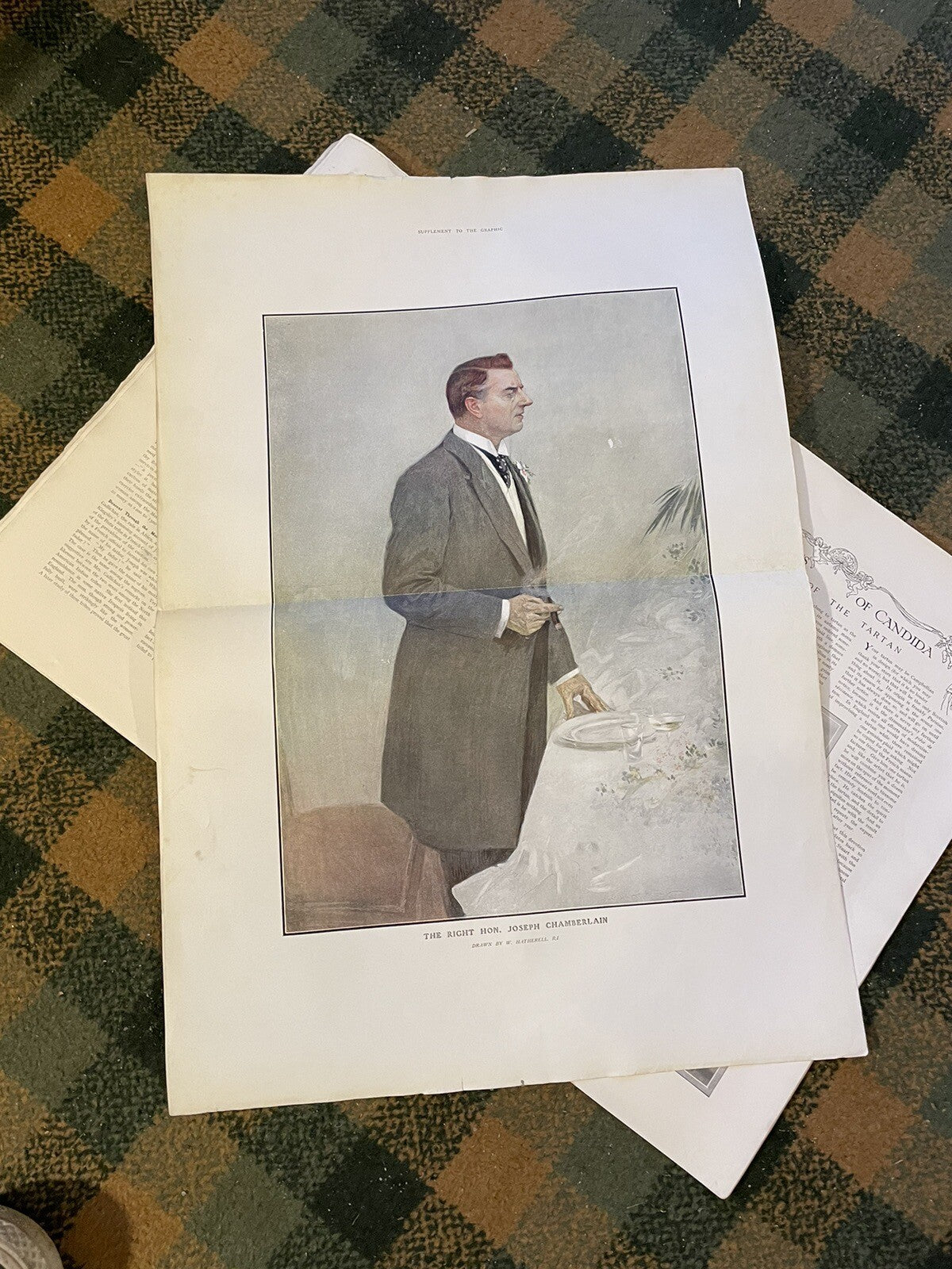 1914 The Graphic Magazine : Royal Scots Number : Joseph Chamberlain