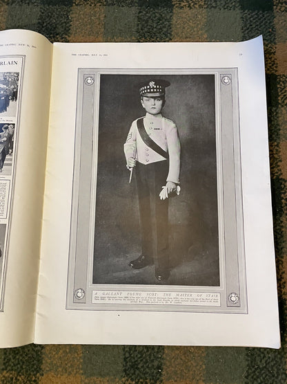 1914 The Graphic Magazine : Royal Scots Number : Joseph Chamberlain