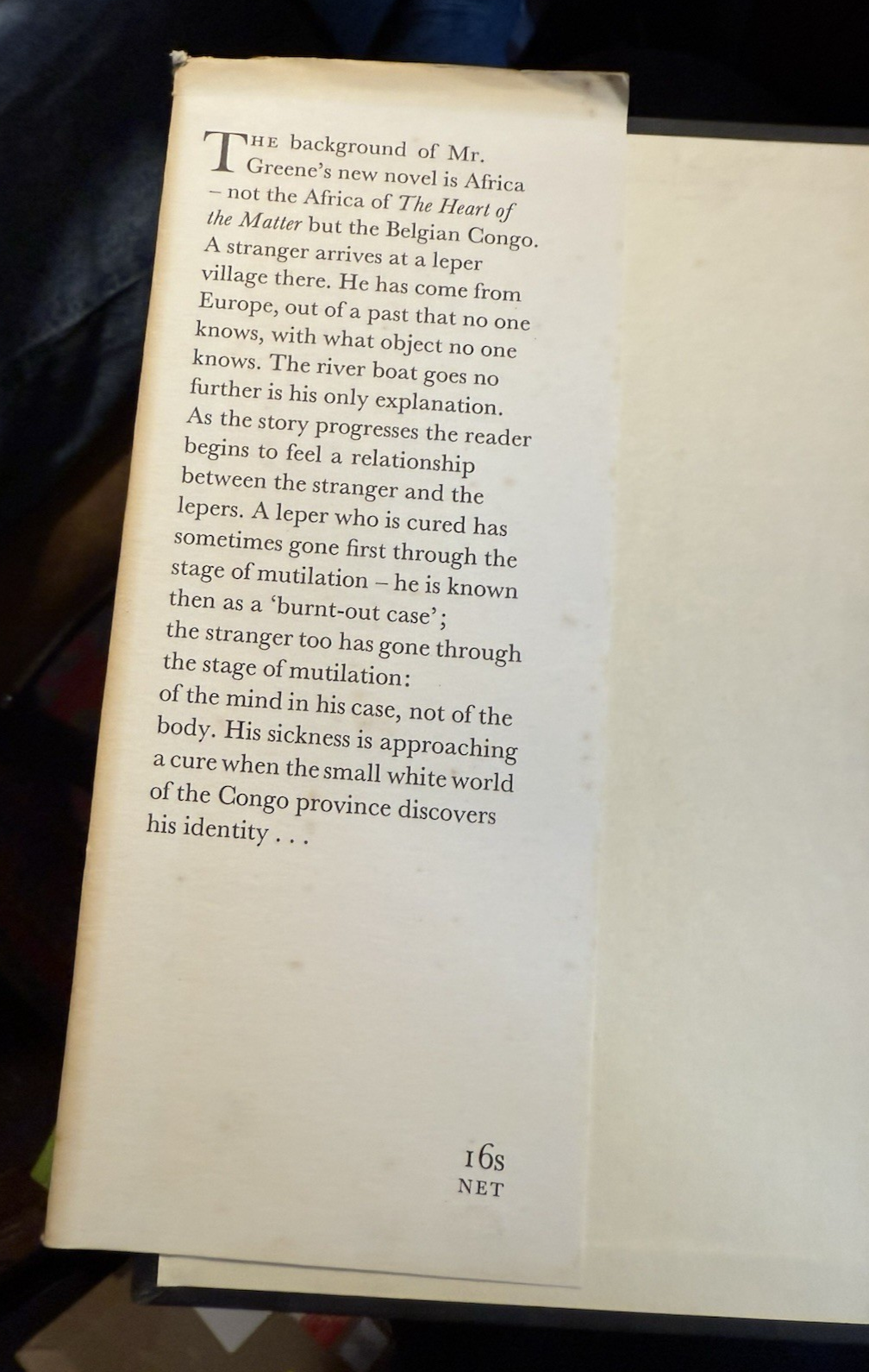 Graham Greene : A Burnt-Out Case SIGNED First Edition 1961