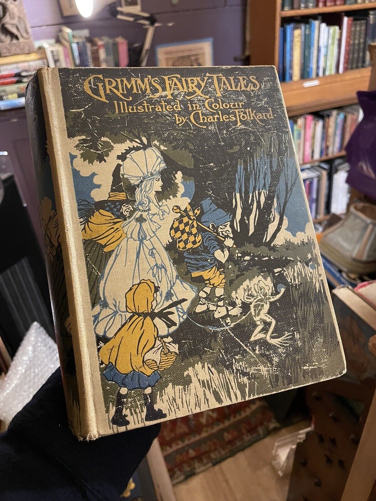 1911 Grimm's Fairy Tales : Colour Illustrations : Charles Folkard : Antique Copy