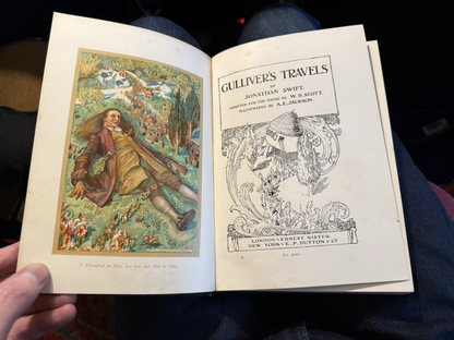1910 Gulliver's Travels : Jonathan Swift : Illustrated : Adapted for the Young