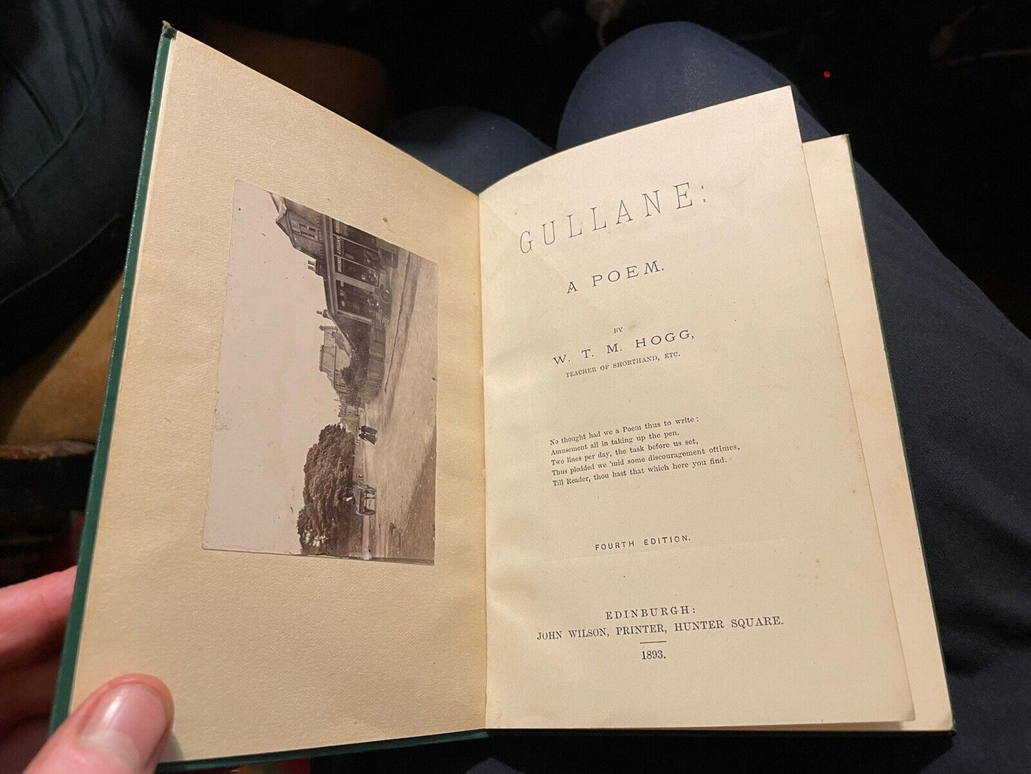 1893 Gullane: A Poem : W. T. M. Hogg : With 3 Real Victorian Photographs