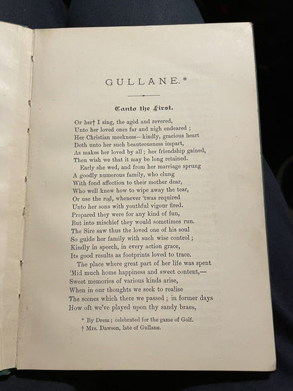 1893 Gullane: A Poem : W. T. M. Hogg : With 3 Real Victorian Photographs