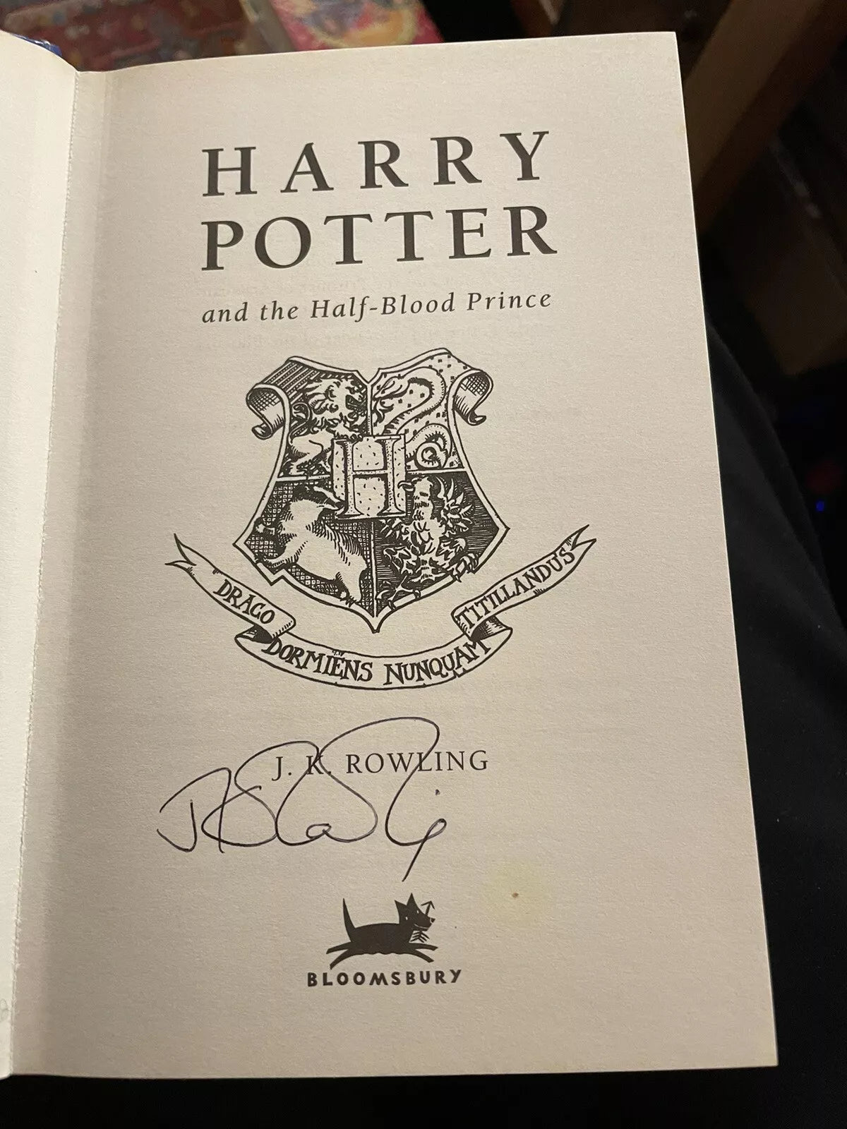 JK Rowling : Harry Potter and the Half-Blood Prince : SIGNED 1st/1st