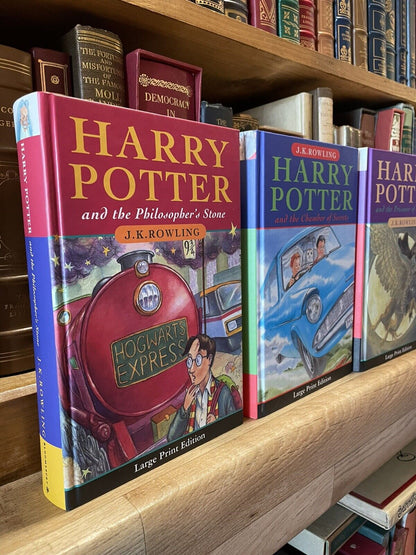 Harry Potter : Complete Set of Large Print Editions : All First Printings in Fine Condition