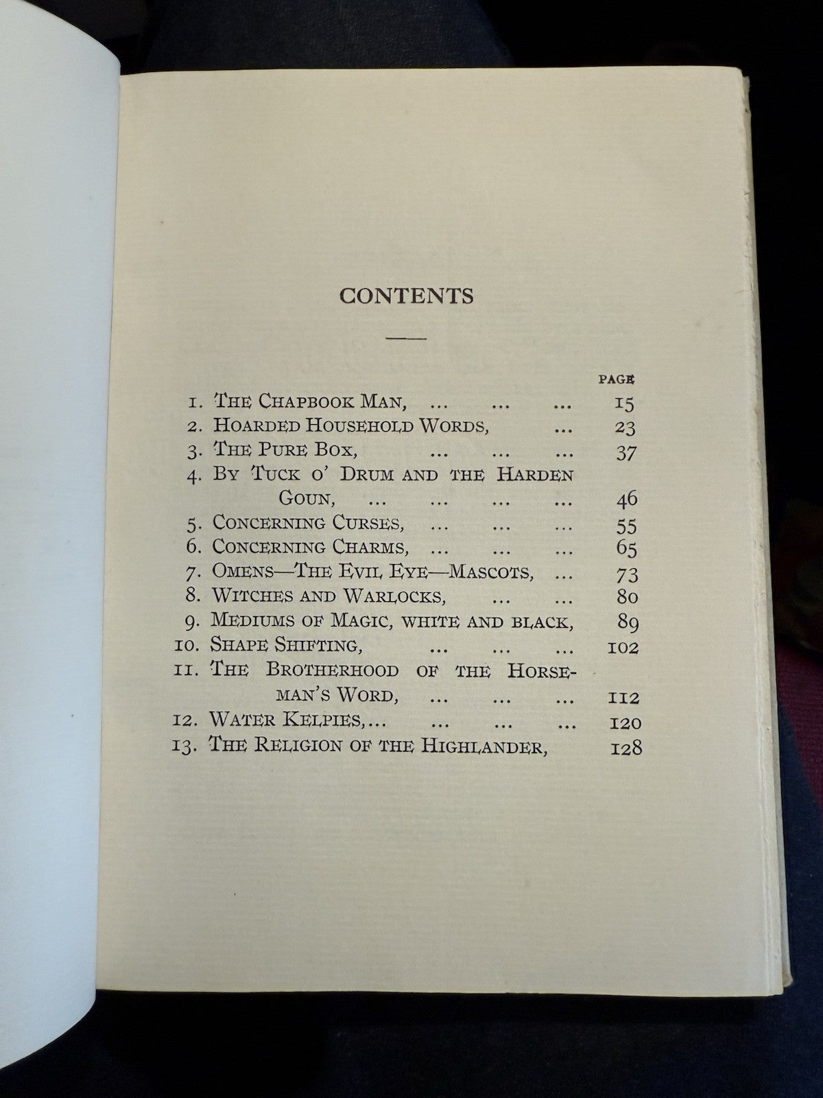1928 A Highland Chapbook : Omens, Curses, Magic : Scottish Folklore