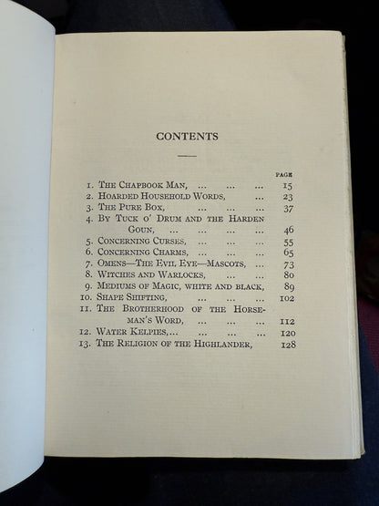 1928 A Highland Chapbook : Omens, Curses, Magic : Scottish Folklore
