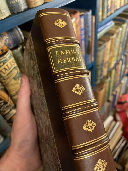 The Family Herbal : John Hill : Fine Binding : 1st ed : 54 colour plates : 1810