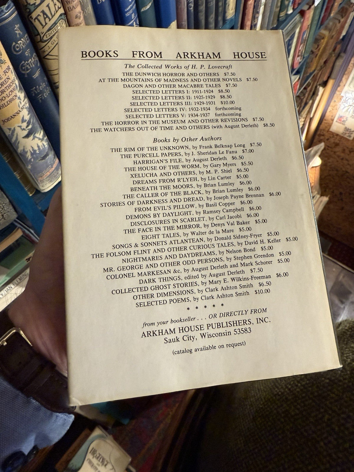 Howard Phillips Lovecraft : Frank Belknap Long : Arkham House 1975