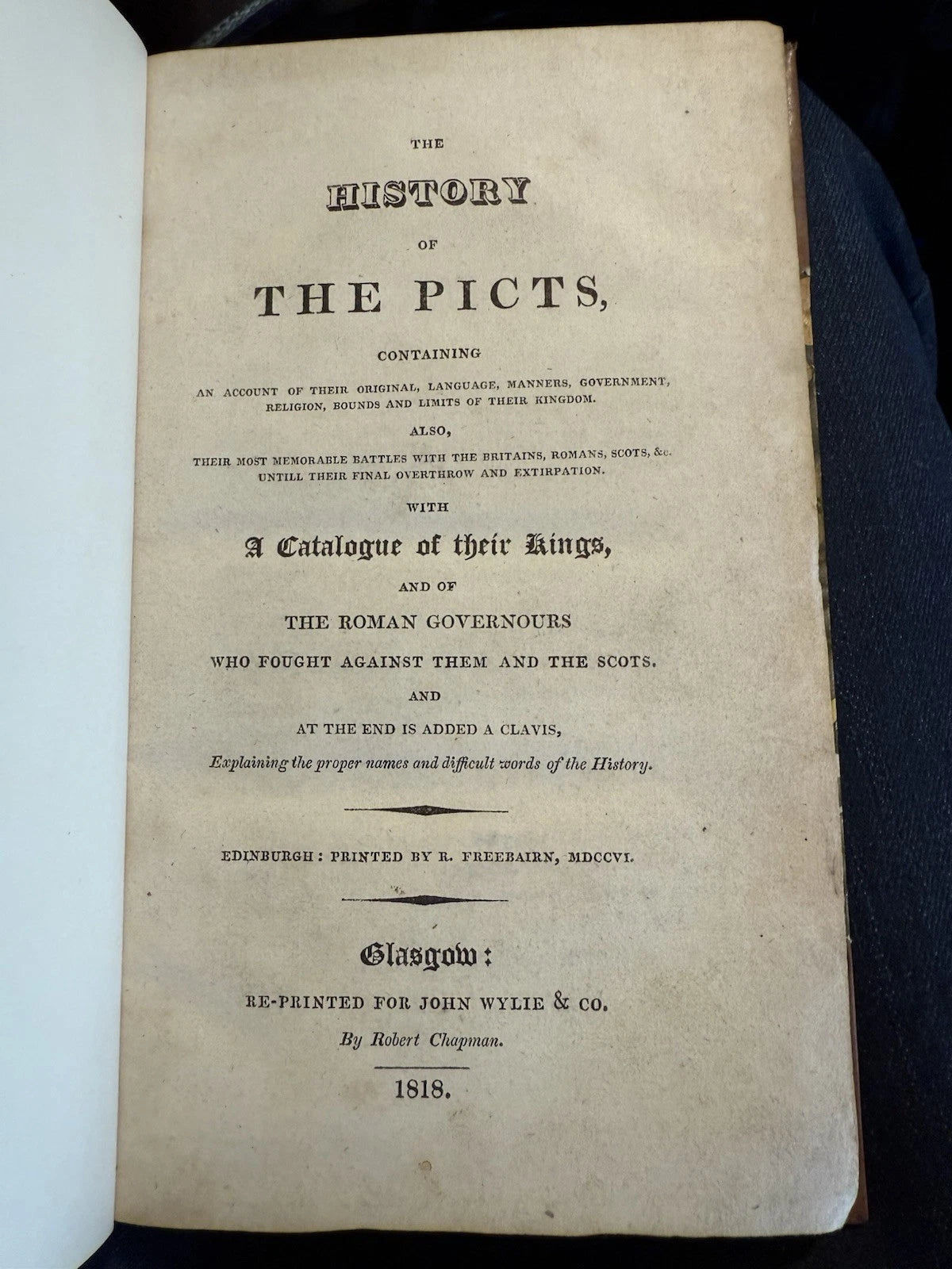 1818 The History of the Picts : Language, Manners, Government, Religion