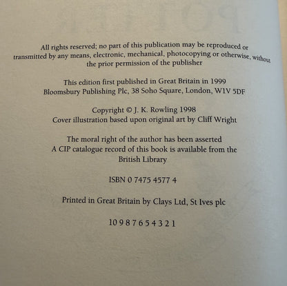 Harry Potter and the Chamber of Secrets : J K Rowling : Deluxe Edition 1st/1st