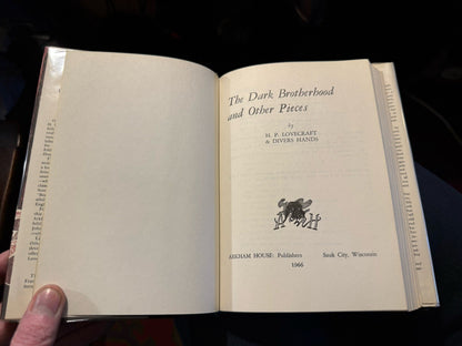 H P Lovecraft : The Dark Brotherhood and Other Pieces : Arkham House 1966
