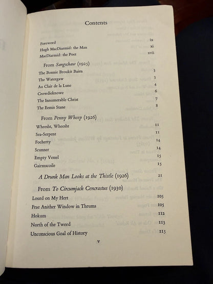 The Hugh Macdiarmid Anthology (SIGNED BY MACDIARMID) Scottish Poetry 1975