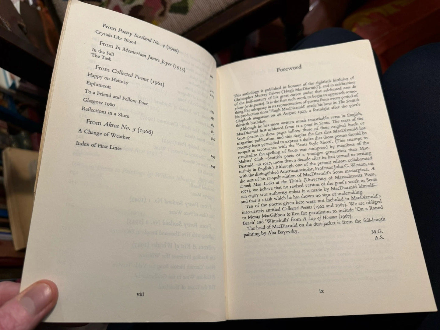 The Hugh Macdiarmid Anthology (SIGNED BY MACDIARMID) Scottish Poetry 1975